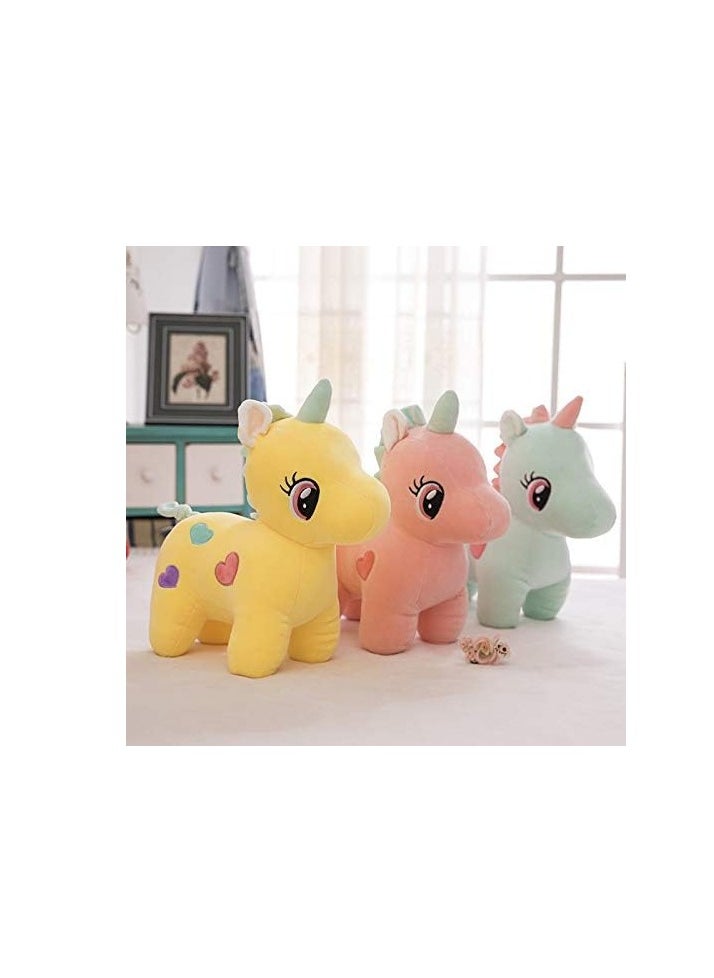 Soft Stuffed Plush Unicorn Soft Toys 25Cm Pink Color (Soft Huggable Loveble Plush Baby Unicorn Gift And Playing Toy For Boys And Girls)  - Image 3