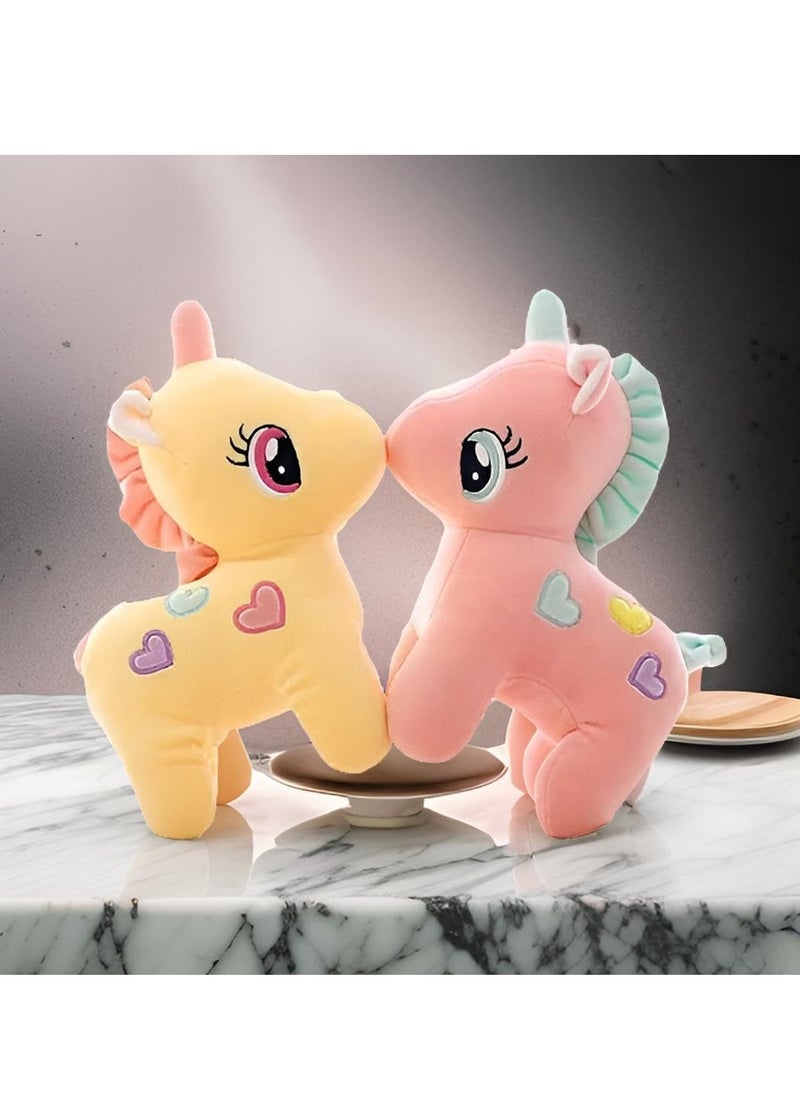 Soft Stuffed Plush Unicorn Soft Toys 25Cm Pink Color (Soft Huggable Loveble Plush Baby Unicorn Gift And Playing Toy For Boys And Girls)  - Image 4