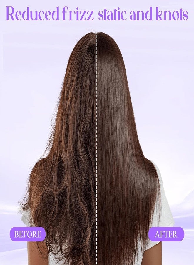 ShopiMoz Self Cleaning Hair Brush for Women & Men, Detangler Hair Comb for Wet Dry Hair, Anti Static Hairbrush, Scalp Massage Comb for Curly Thick Hair - Image 2