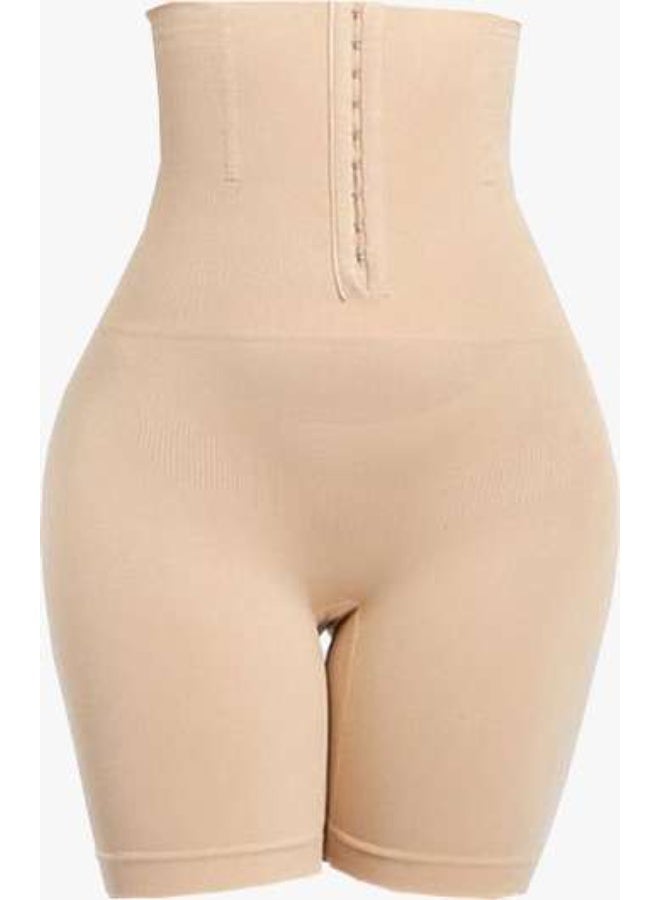 Women's High Waist Belly Corset Shorts Postpartum Leggings Shaper with Adjustable Buckle Seamless Flat Angle Plus Size with Adjustable Hooks - Image 1