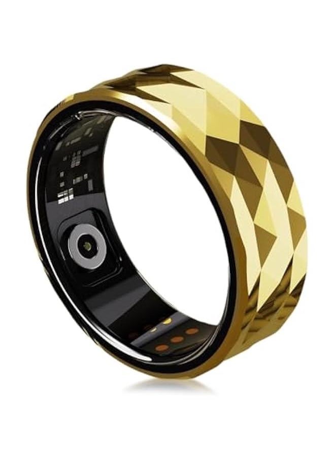 Generic Smart Ring Fitness Ring for Women Men, Multiple Sport Modes Health Ring with Heart Rate Sleep Monitor, IP68 Waterproof Step Counter Calorie Tracking Ring (Gold)  - Image 1