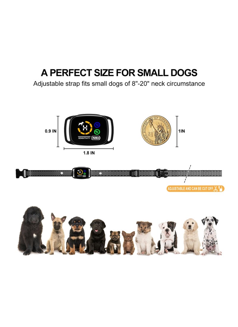 SYOSI - Bark Collar, for Small/Medium Dogs, No Shock Small Dog Bark Collar, Rechargeable Shockless Smart Anti Barking Collar with 6 Adjustable Sensitivity Beep Vibration for Small Medium Dogs(1 Pack) - Image 1