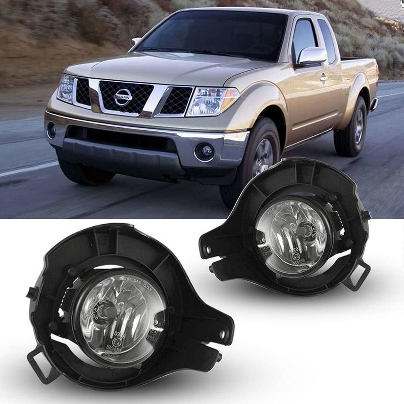 Fog Lights Replacement Compatible with 0508 Nissan Pathfinder 20052009 Nissan Frontier Fog Lmaps with Clear Lens for Passenger and Driver Side