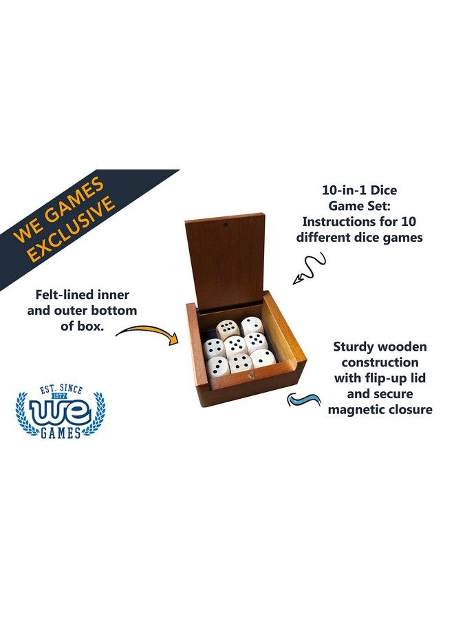 WE Games Wooden Dice Box And 8 Wooden Dice - Image 4