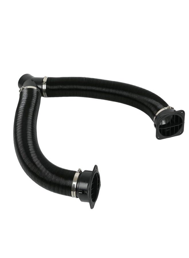 Copgge 75mm Flexible Diesel Heater Duct Vent Air Parking Heater Pipe Ducting Y Branch Connector Warm Air Outlet Vent Hose Extendable Parking Vent Hose Compatible with Webasto Diesel Heater 2KW 5KW 8KW - Image 1