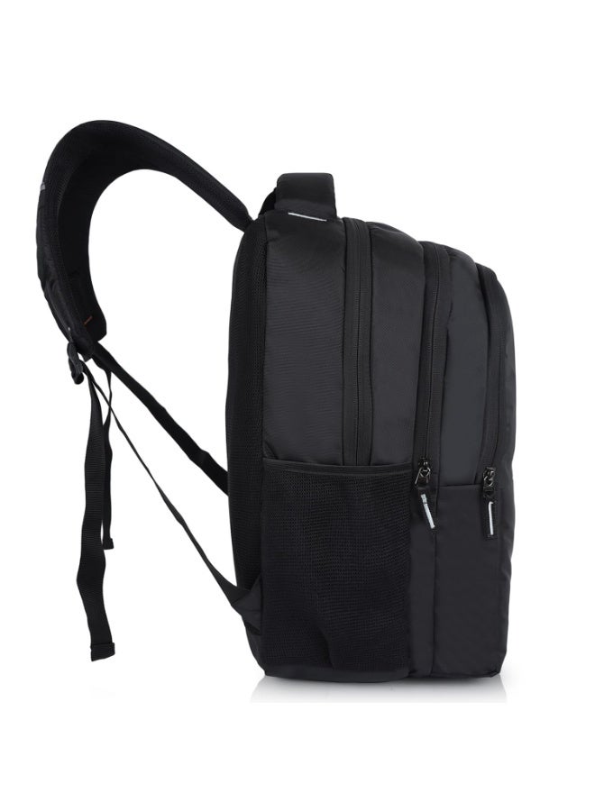 هاف مون Half Moon Spectre College Bag For Unisex | 15.6-Inch Laptop Bag For Unisex | Stylish & Trendy College/Office/5 Compartment School Backpack With Multiple Pockets & Padded Laptop Compartment (Black) - Image 5
