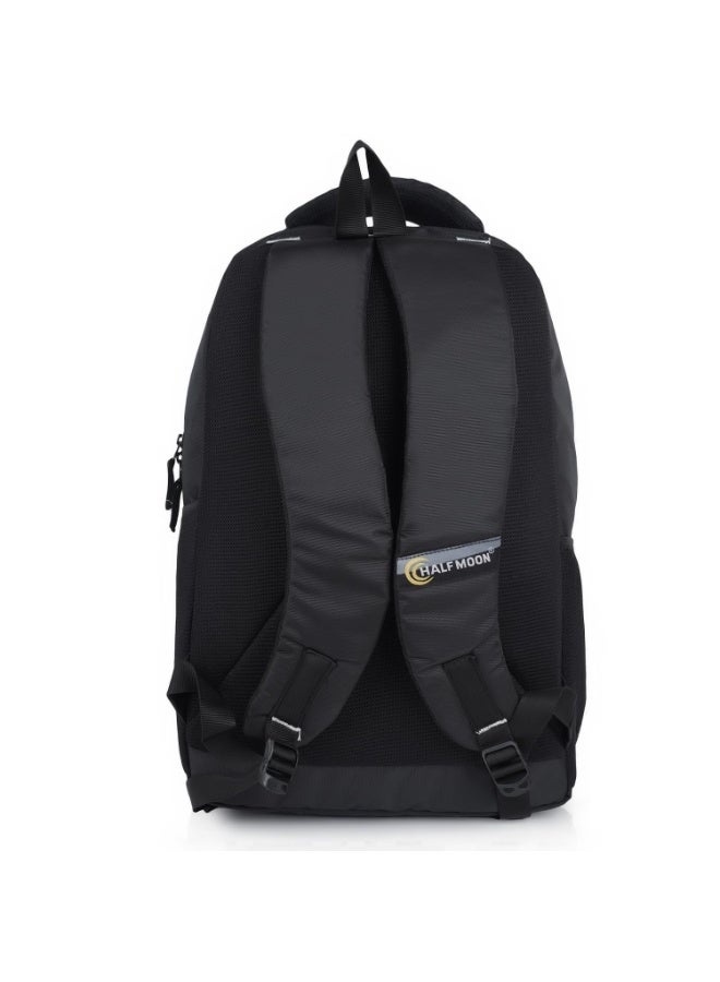 هاف مون Half Moon Spectre College Bag For Unisex | 15.6-Inch Laptop Bag For Unisex | Stylish & Trendy College/Office/5 Compartment School Backpack With Multiple Pockets & Padded Laptop Compartment (Black) - Image 3