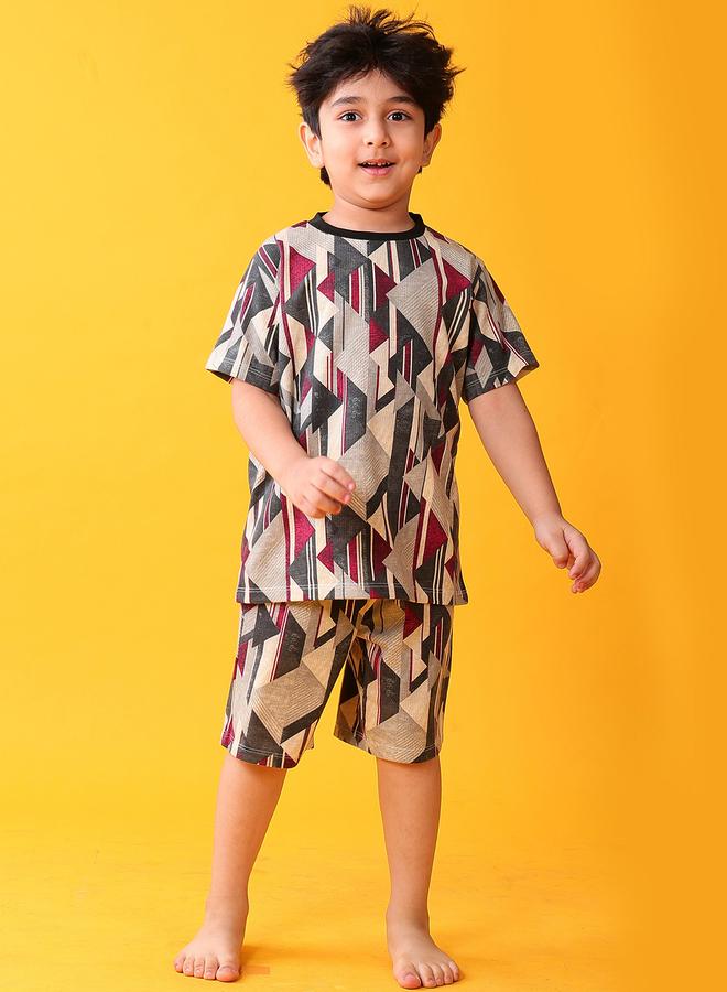 Anthrilo Kids Printed Cotton T-Shirt and Shorts Set - Image 5