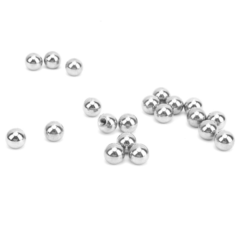 M4 Threaded Balls: 20 Pcs Stainless Steel - Heat Resistant Corrosion Resistant, Precise Reaming, Magnetic Joints for Kossel Delta 3D Printer Ink Cartridge Maintenance - Image 2