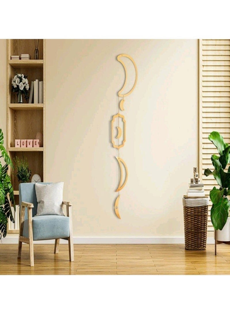 طقم دلايه اسلامي 3 اشكال  هلال و نجمه و فانوس ماتريال خشب  ليزر  الطقم 3 مقاسات مختلفه متعدده الالوان - Image 3