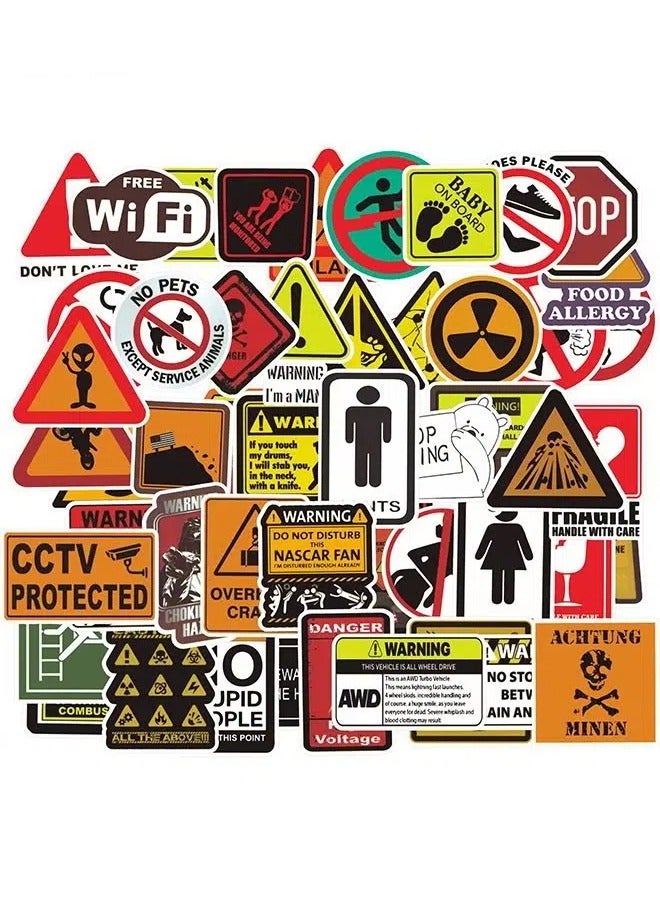 50 Non-infringement Warning Signs Cartoon Stickers, Laptop Stickers, Guitar Stickers,Luggage Stickers - Image 5
