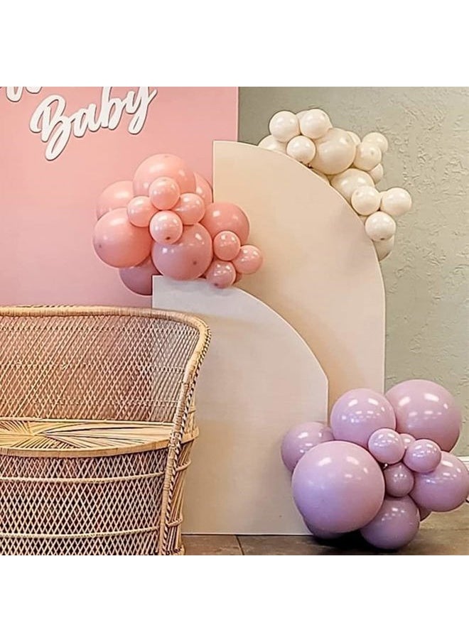 Isndare - Purple Pink Balloon Garland Arch Kit Nude White Double Stuffed Balloons Cream Blush White Sand Latex Balloons Peach Pastel Light Purple Dusty Pink Balloon Birthday Party Decoration Boho Wedding - Image 1