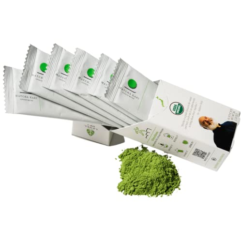 Matcha Kari Matcha Green Tea Powder Single Serving Sticks, Dr. Weil's Ceremonial Organic Matcha Powder Singles Packets - Individual Tea Packets (6) - Image 4