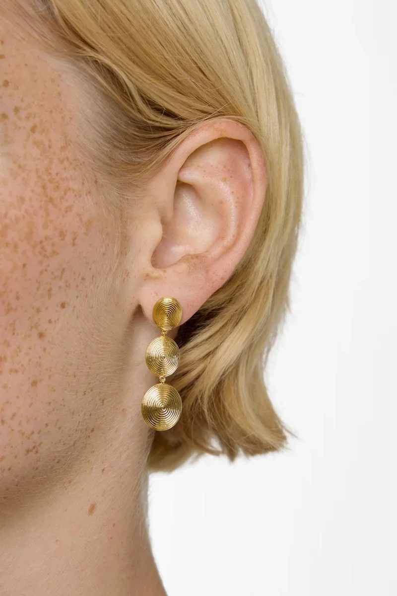 LIE STUDIO Gleaming Coiled Drop Earrings
