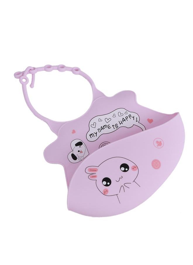 Thoraya BBSKY Baby Bibs Waterproof Saliva Pocket Food Grade Silicone Easily Wipe Eating BibPink  - Image 5