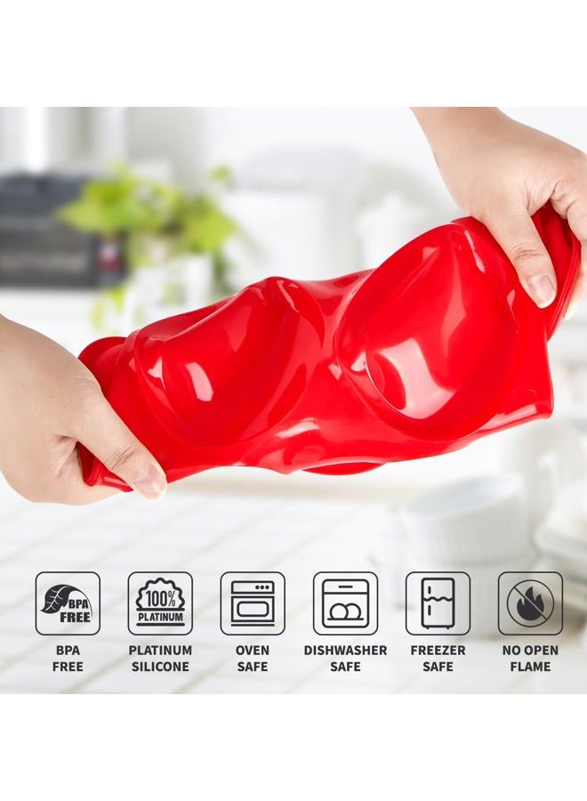 Puyeipt 2 Pack Silicone Egg Molds for Breakfast Sandwiches, 4 Inch Jumbo Muffin Top Pans, Non-Stick Round Baking Molds for Egg Bites, Whoopie Pies, English Muffins, Hamburger Buns - Image 3