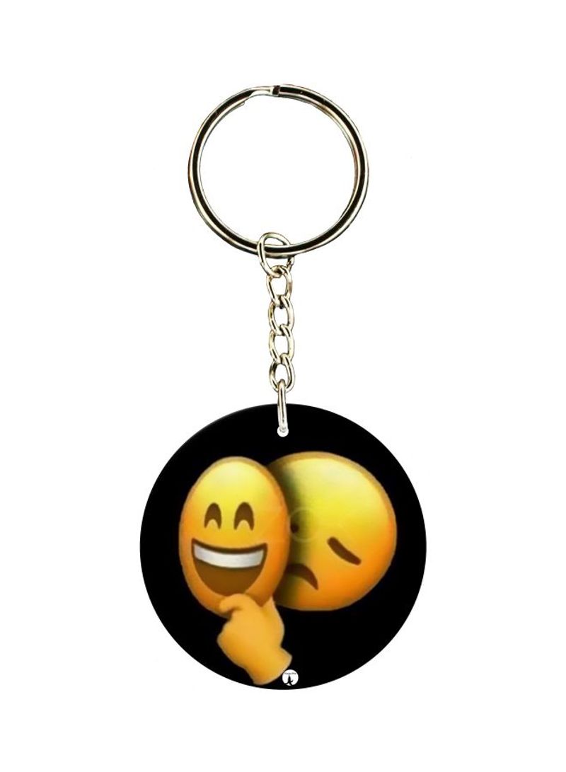 RKN Double Sided Emoji Printed Keychain