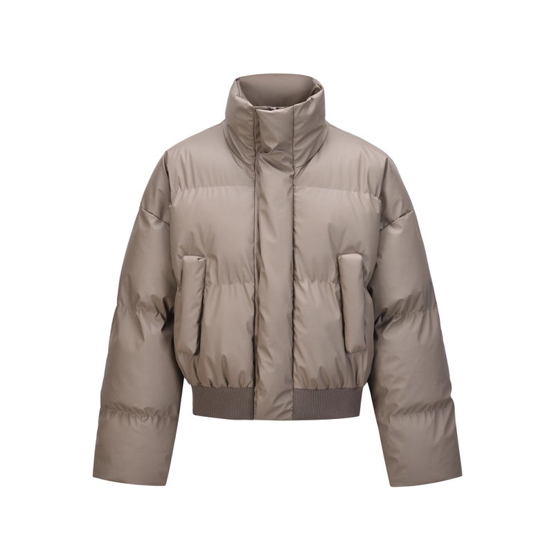American Retro cleanfit High-grade Short Cotton-padded Clothes Mens Winter New Fashion Brand Casual Couples Cotton-padded Coat Brown 