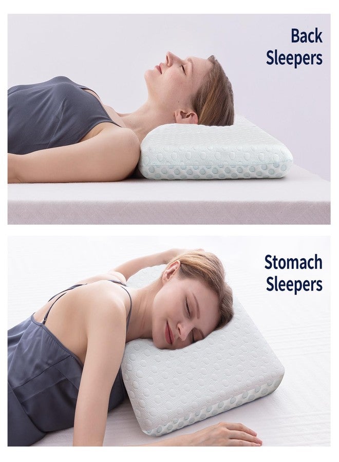 Hcore Ultra Thin Pillow 2.75" Stomach Sleeping, Slim Pillow for Side Back Stomach Sleepers, Gel Infused Memory Foam Pillow with Two-Sided Pillow - CertiPUR-US - Standard - Image 5