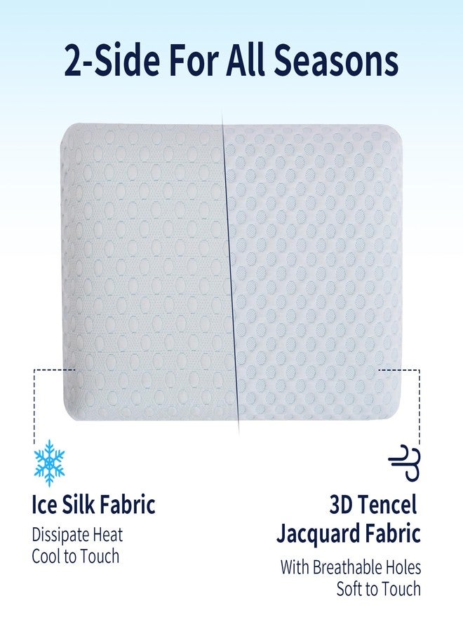 Hcore Ultra Thin Pillow 2.75" Stomach Sleeping, Slim Pillow for Side Back Stomach Sleepers, Gel Infused Memory Foam Pillow with Two-Sided Pillow - CertiPUR-US - Standard - Image 2