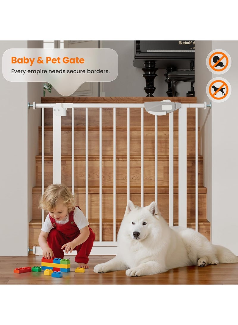 Gogoya Auto Close Safety Baby Gate, Maximum Width is 143cm, Including 10 cm, 20 cm, 30 cm Extension Rack, Dog Gate for Stairs,Extra Wide Child Gate - Image 3