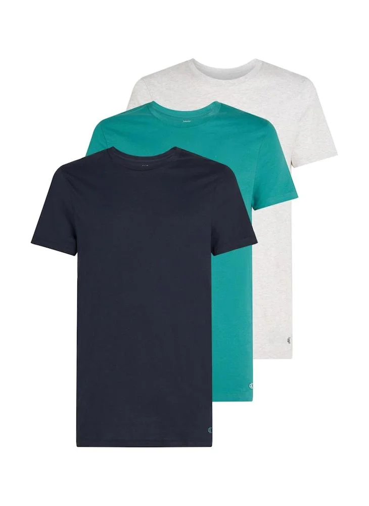 CALVIN KLEIN Cotton T-Shirts Short Sleeve Crew Neck - 3 Pack