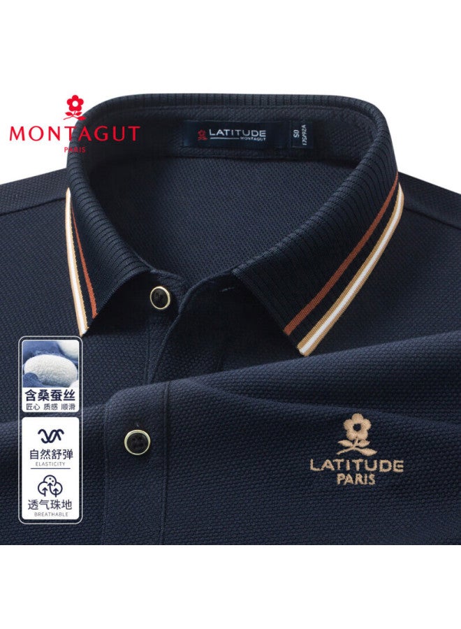 Montagut Casual Men's Cool Short-sleeve Polo Shirt, Men's T-shirt, Oriental Minimalist Luxury Style - Image 1