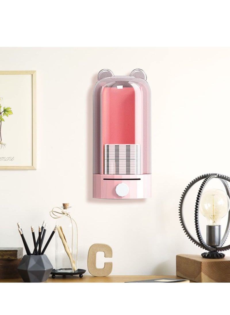 SYOSI - Cotton Pad Storage Automatic Dispenser Organizer Holder Makeup Container Wall Mounted for Bathroom - Image 1
