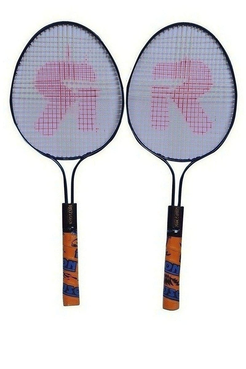 Grès مجموعة مضارب بادمنتون مزدوجة من ® رايجسون مع 10 كرات شوتل للأطفال من 4 إلى 8 سنوات (متعددة الألوان) - Image 1