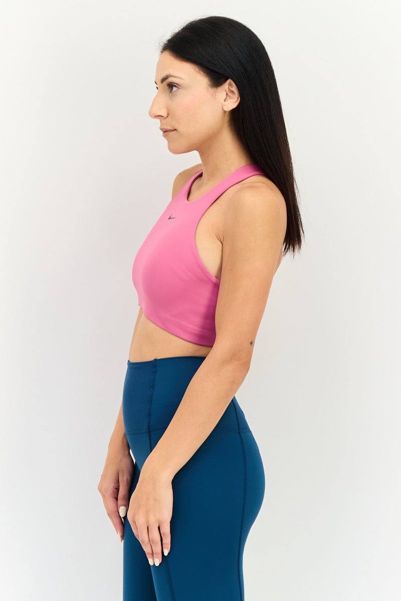 Nike سوتيان رياضي غير مبطن بشعار العلامة التجارية للنساء، وردي - Image 4