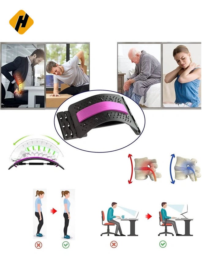 3 Heights Adjustable Back Stretcher For Pain Relief, Lower Back Stretcher With Massaging Points & Cushion Foam, Spine Deck For Office Chair, Car, Travel - pzsku/ZF94B997EC6B353A4569FZ/45/_/1734017172/4d2078e8-b04c-4e6e-8b33-2159e9423ce6