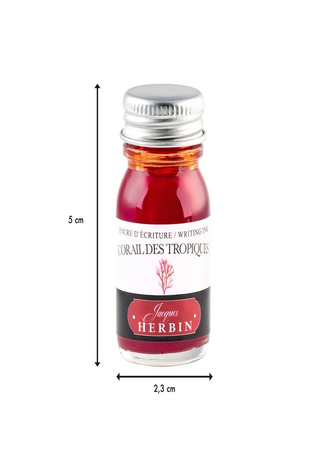 Jacques Herbin Herbin Fountain Pen Ink - 10ml Bottled - Corail des Tropiques - Image 2