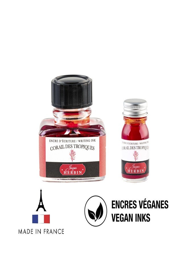Jacques Herbin Herbin Fountain Pen Ink - 10ml Bottled - Corail des Tropiques - Image 5