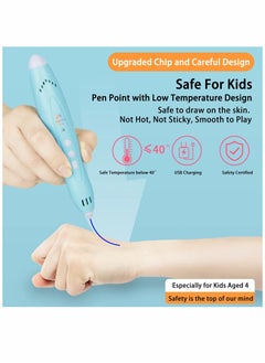SYOSI 3D Pen for Kids Aged 4+, 3D Printing Pen for 3D Thinking Training, Wireless 3D Pen with 2 Feeding Speeds, Built-in Rechargeable Battery, 1.75cm PCL Filament is Included  - Image 4