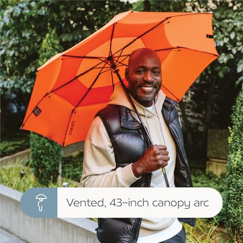 ShedRain Vex Black Compact Umbrella Folds to 11 43 Arc OneHand Operation Windproof up to 75 mph - Image 3