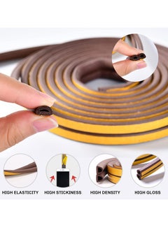 RATSAW 2 Pack Self Adhesive Weather Seal Strip Muffling EPDM Foam D Type Doors Windows Draught Stopper  - Image 2