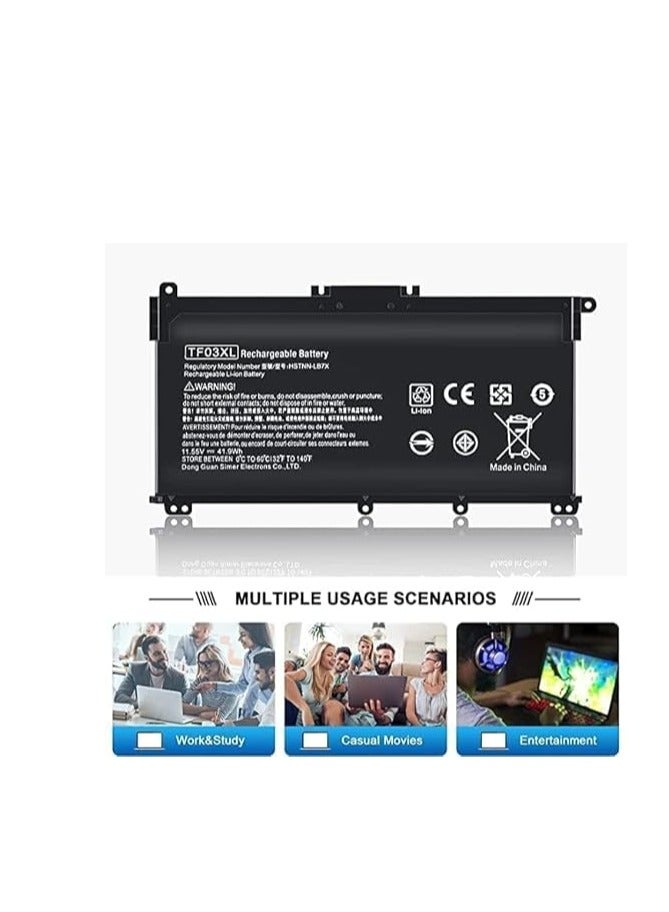 Terabyte TF03XL Replacement Battery for HP Pavilion X360 14-bf, 14-bp, 14-cd, 15-cc, 15-cd, 15-ck, 17-ar Series Laptops - Image 3