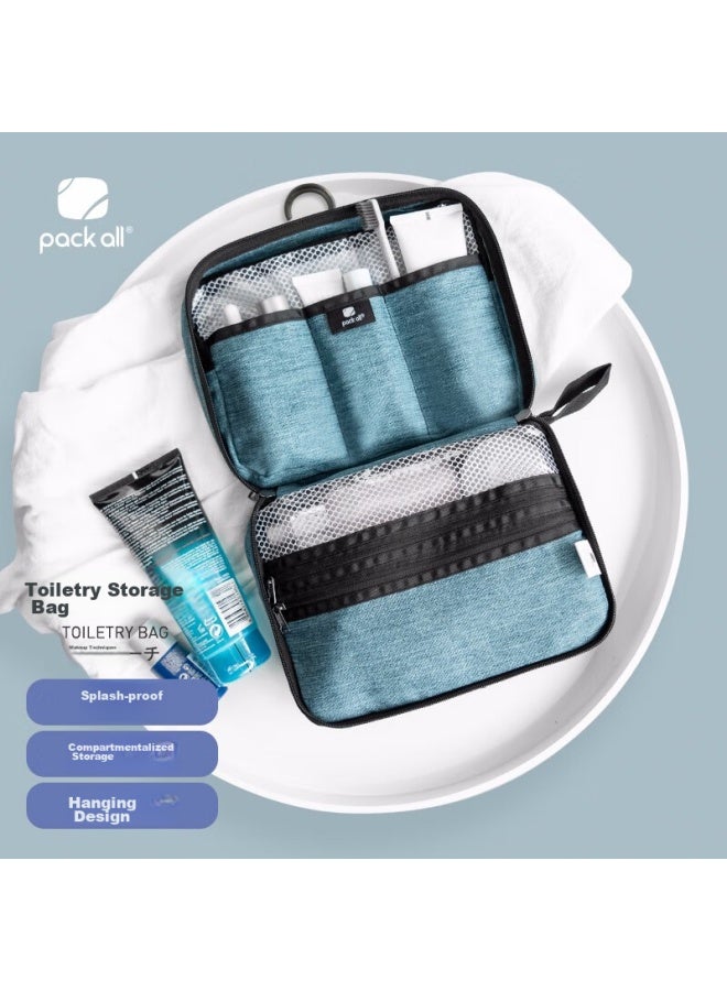 Pack All Travel Toiletry Bag, Wet And Dry Separation, Business Trip Wash Bag, Gym And Shower Bag, Portable Storage Bag, Large Blue - Image 1