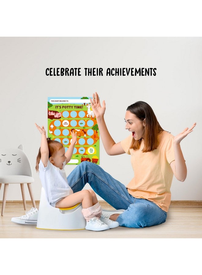 Central 23 Potty Training Reward Chart for Toddlers x10 pcs - Farm Theme Sticker Reward Chart for Kids - Toilet Training Incentive Chart Reward System for Boys and Girls - Token Board by Central 23 - Image 3
