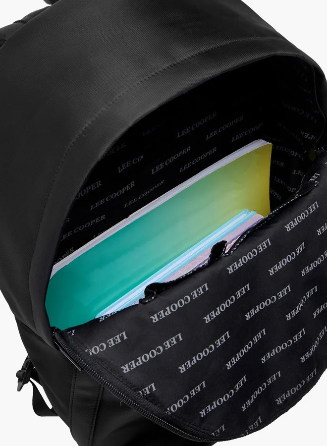 Lee Cooper Boys Logo Detail Backpack with Adjustable Straps and Zip Closure - 45x16 cm