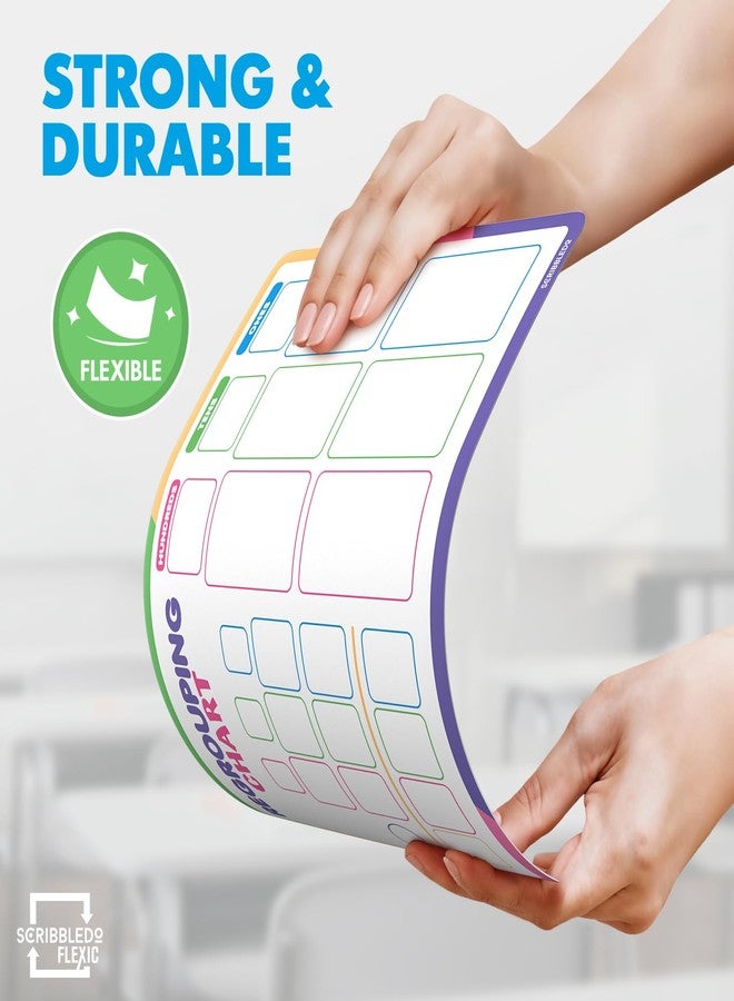 Scribbledo Place Value Chart & Regrouping Dry Erase Sheets Base Ten, Addition & Subtraction Math Practice for Kids, Classroom Supplies, Double Sided 10 Pack - Image 4