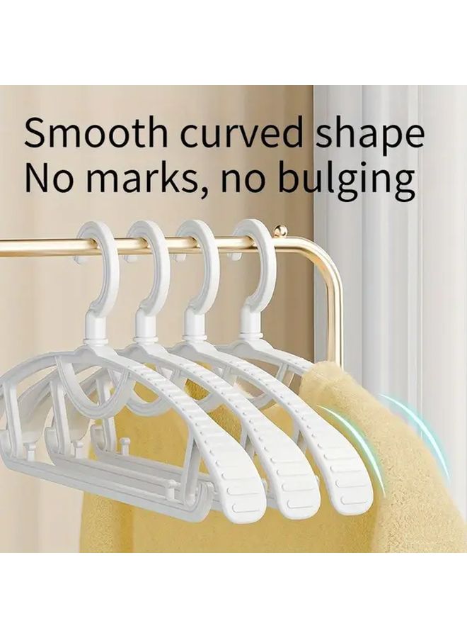 Green 10PCS Non Slip Seamless Plastic Clothes Hangers With Enamel Coating For Wardrobe - Image 2
