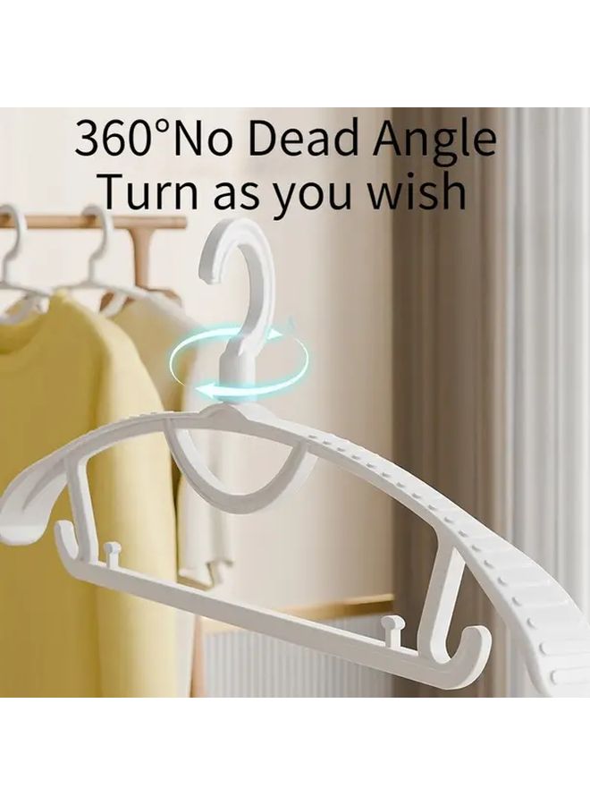Green 10PCS Non Slip Seamless Plastic Clothes Hangers With Enamel Coating For Wardrobe - Image 5