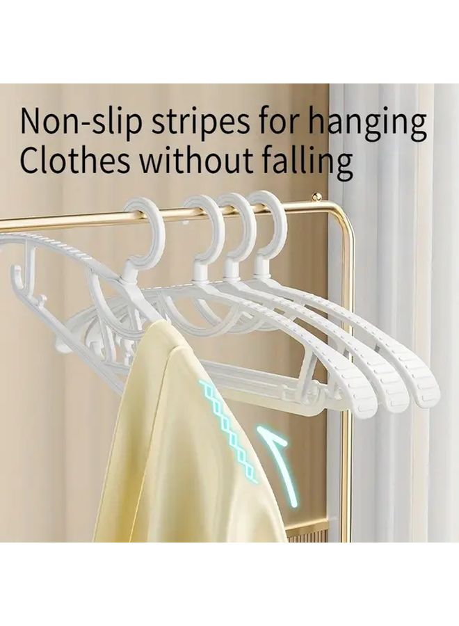 Green 10PCS Non Slip Seamless Plastic Clothes Hangers With Enamel Coating For Wardrobe - Image 4