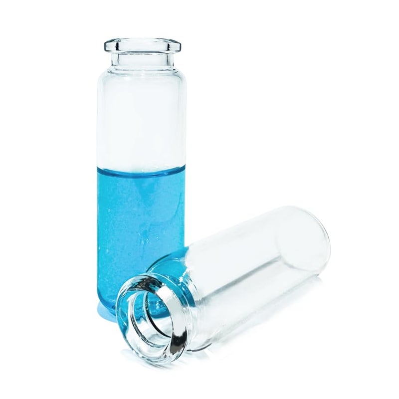 JK Scientific 20mL Headspace Vials, 20mm Crimp-top, Flat Bottom, Clear Glass (Pack of 100) - Image 3