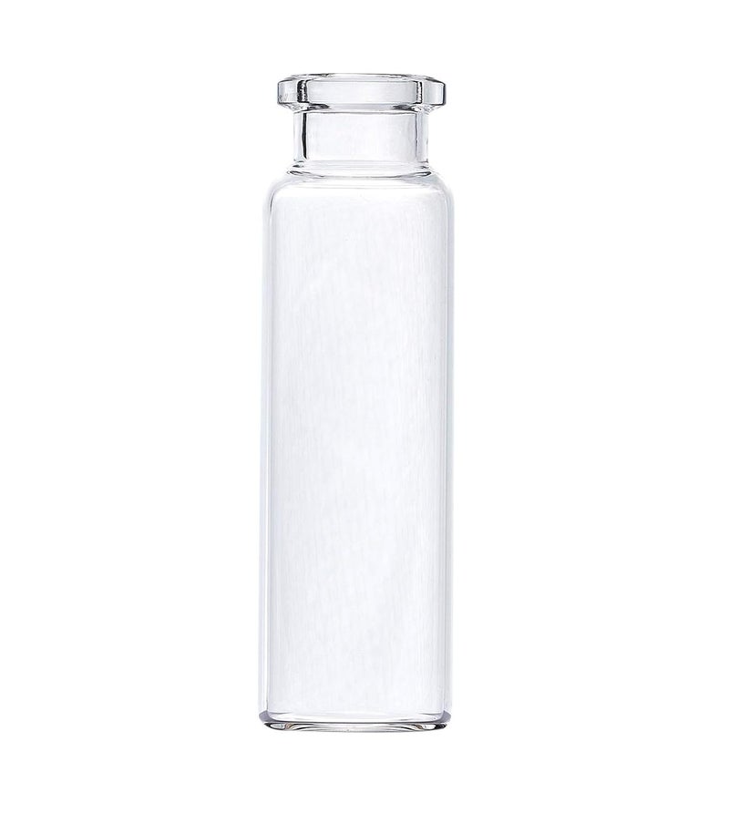 JK Scientific 20mL Headspace Vials, 20mm Crimp-top, Flat Bottom, Clear Glass (Pack of 100) - Image 1