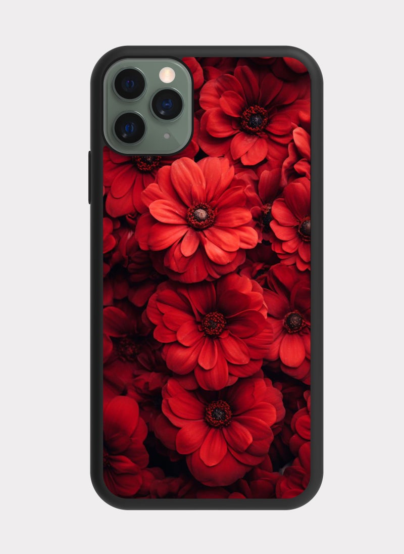 بكسلات كفر ايفون 11 برو ماكس ورد احمر احمر - Image 1