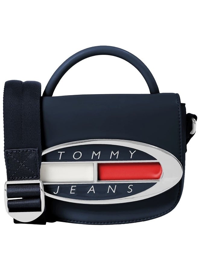 Hilfiger Denim Tommy Hilfiger Women’s Mini Handbag – Navy Blue Leather Elegant Daily Bag (AW0AW15811) - Image 1