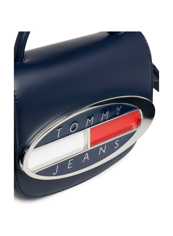 Hilfiger Denim Tommy Hilfiger Women’s Mini Handbag – Navy Blue Leather Elegant Daily Bag (AW0AW15811) - Image 3