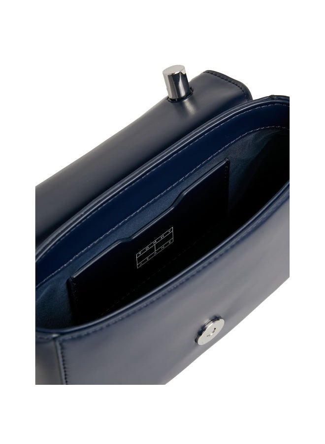 Hilfiger Denim Tommy Hilfiger Women’s Mini Handbag – Navy Blue Leather Elegant Daily Bag (AW0AW15811) - Image 4
